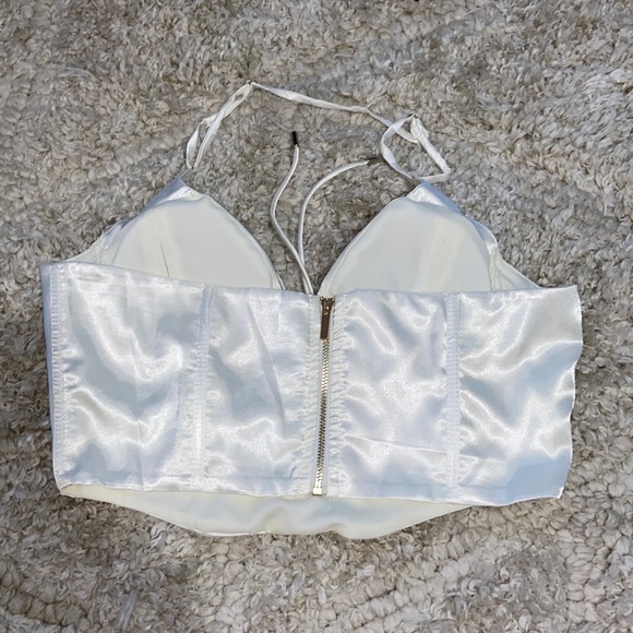 White Satin corset top - Picture 3 of 4
